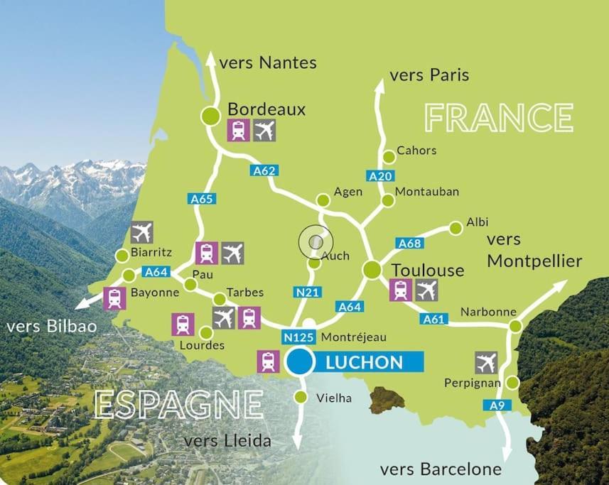 Chez Louise, Appartement T3 A Deux Pas Du Centre Bagneres-de-Luchon Экстерьер фото